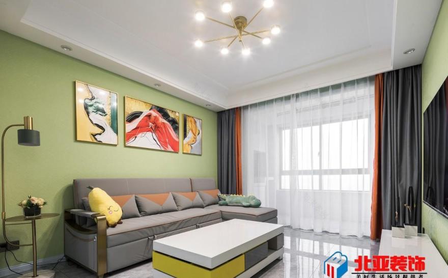 江苏北亚 75m²现代风 | 牛油果绿演绎自然秩序生活-6