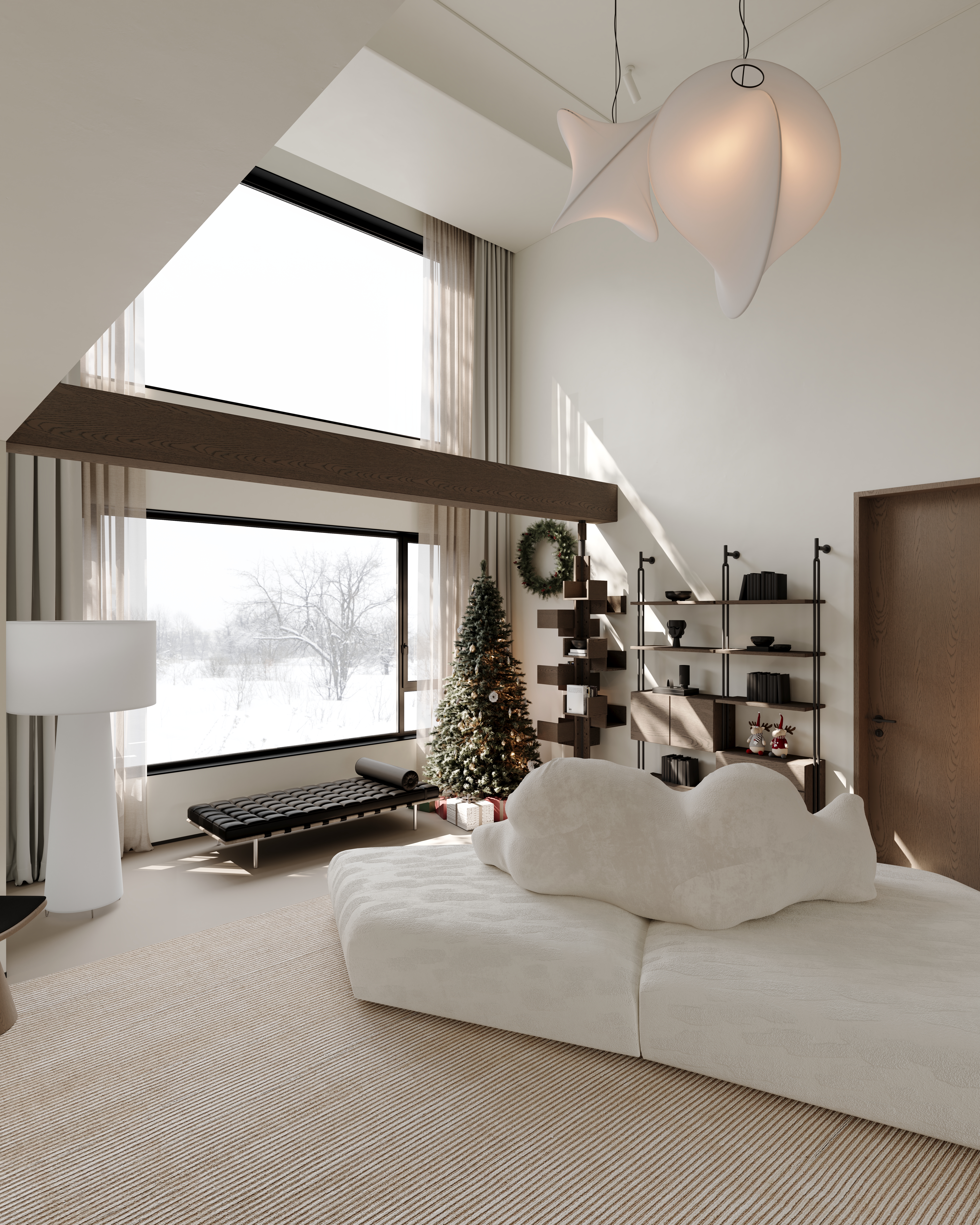 近期渲染 现代挑空-13