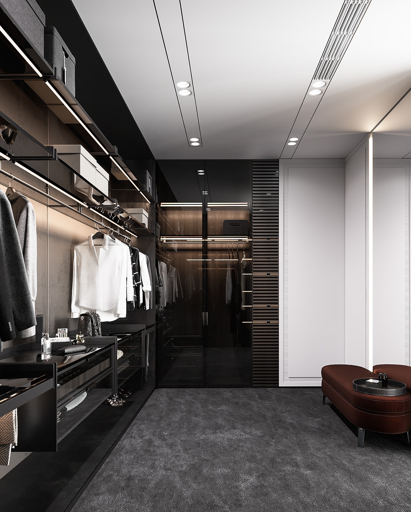 白色大理石与黑色调的搭配设计-15