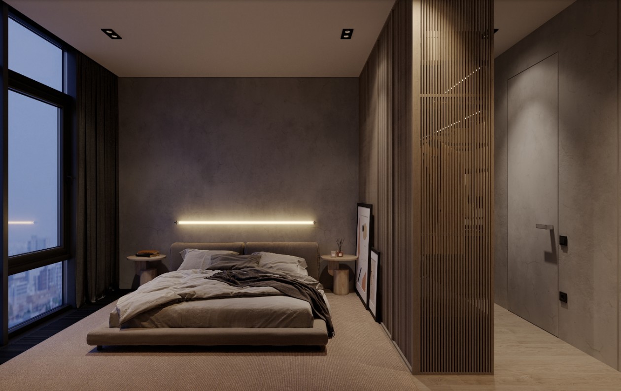 120 平北欧风暖色系日景夜景设计案例-23