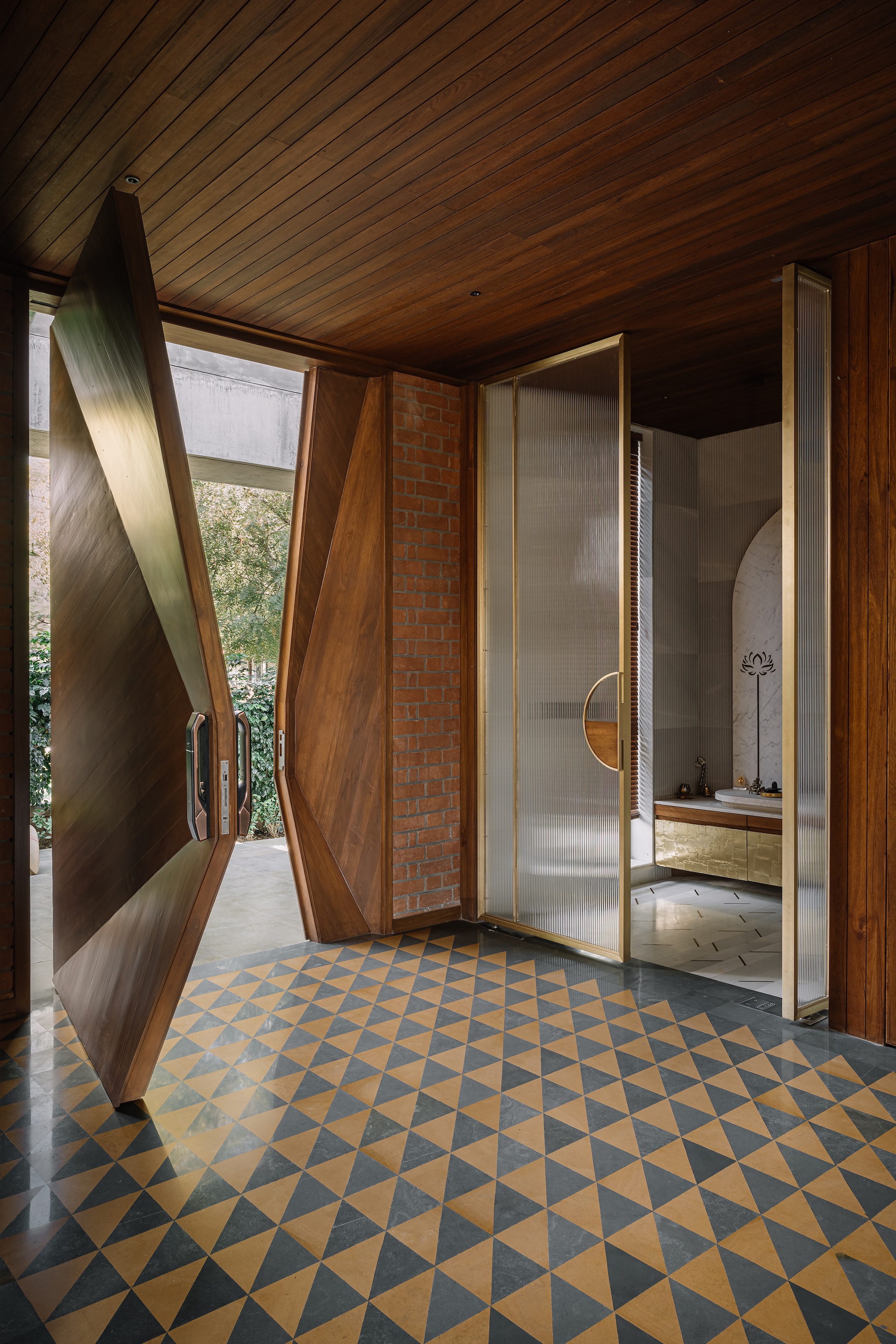 百叶窗屋；百叶窗住宅（具体可根据实际语境确定更准确的译法，此处Louvered常见意思为有百叶窗的，House为房屋、住宅等意思） 丨印度丨andblack design studio-56