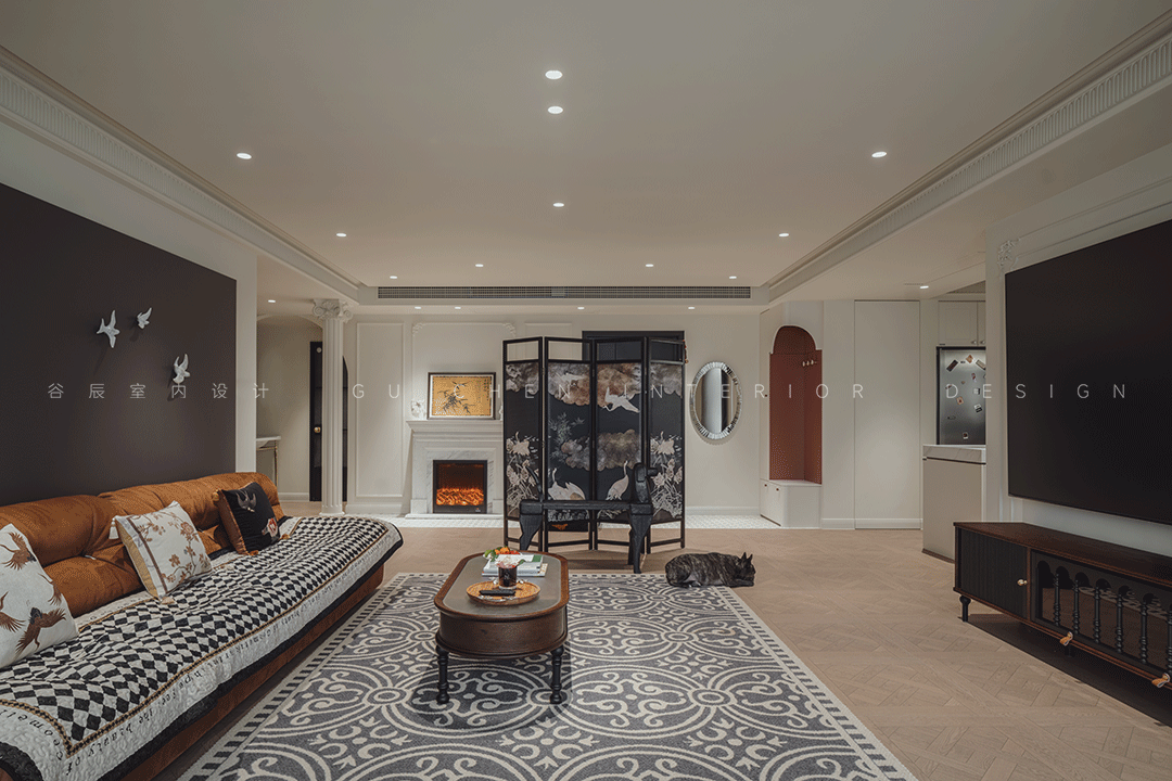 安徽黄山玉屏齐云府复古风家装设计丨中国黄山丨谷辰设计-5