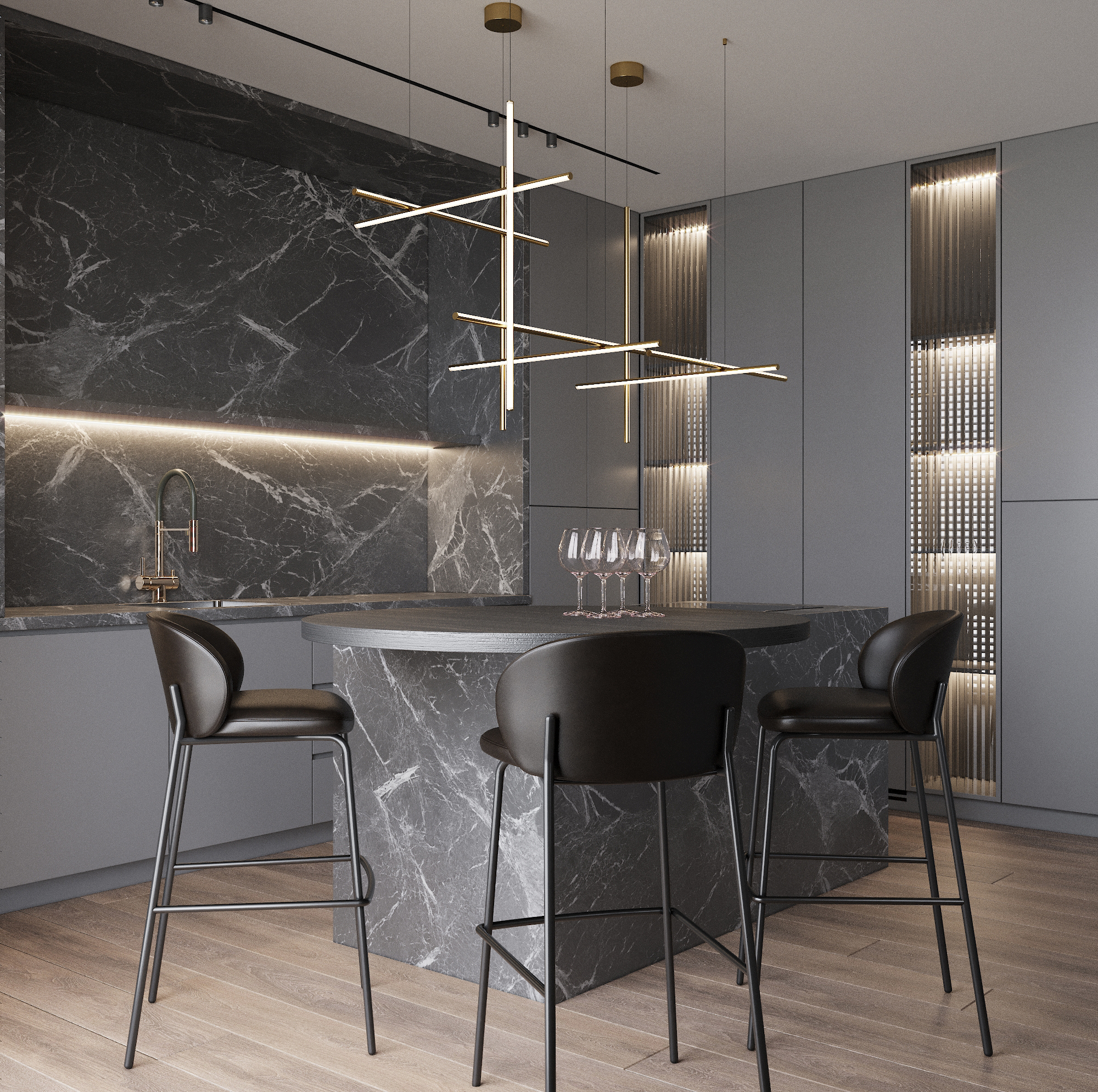 Gray Apartment Design-2