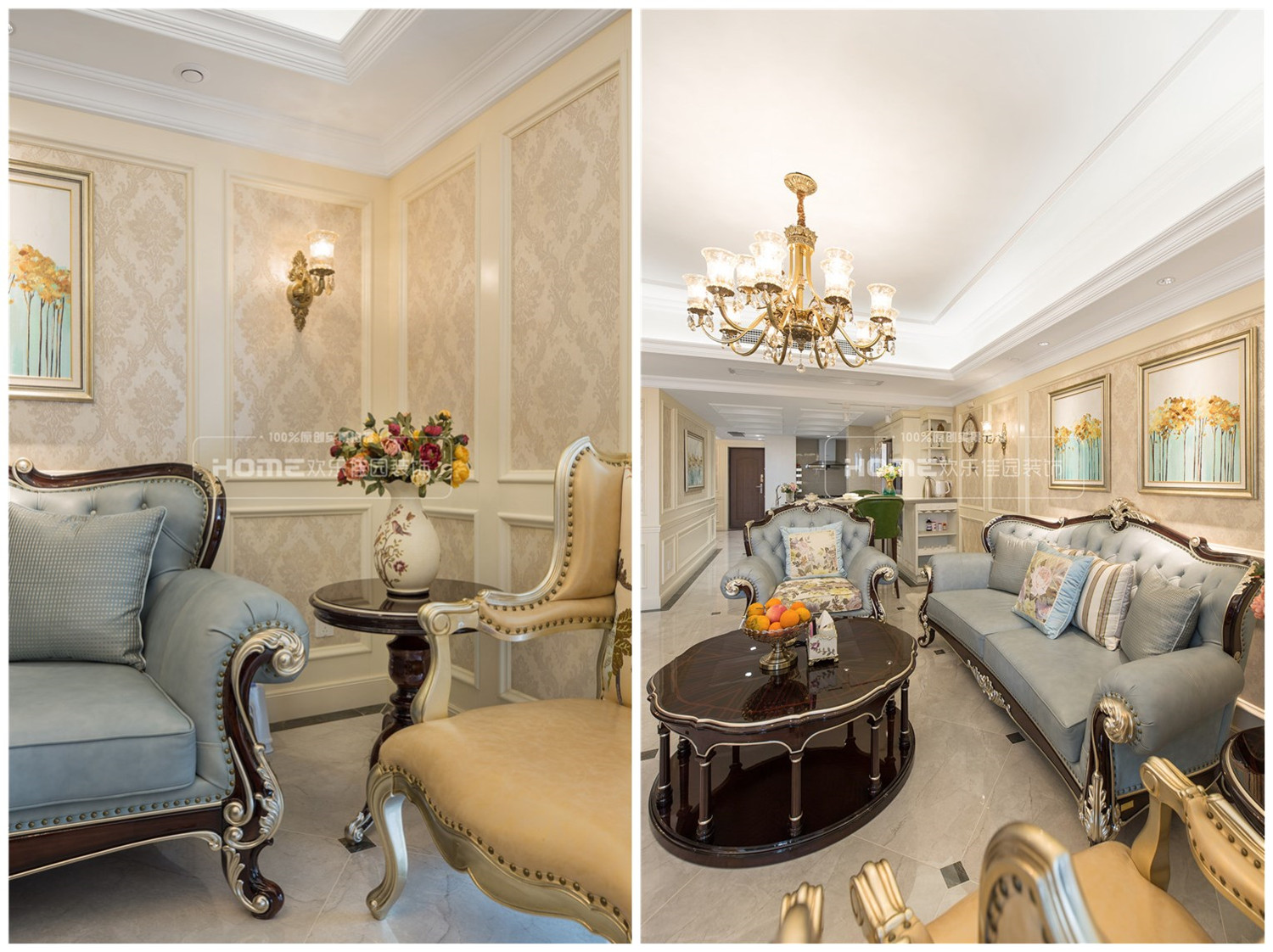 成都三利云锦 135 平米新古典之家 | 精致大气,开放式厨房设计亮点突出-29