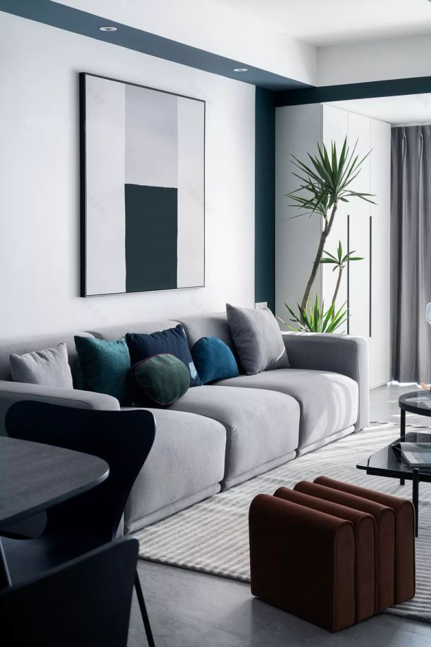 85㎡水电云立方套三双卫,绿色艺术空间的焕新设计-58