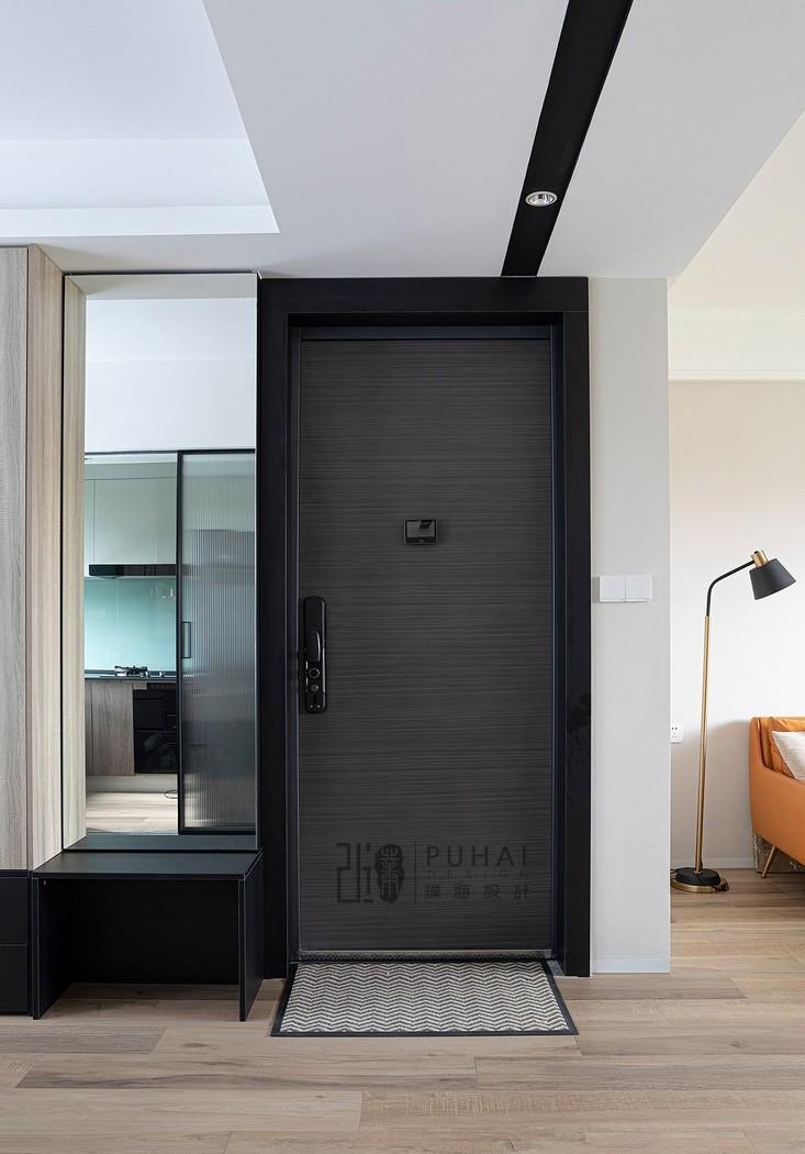 89㎡现代简约三居室,点亮生活的活力橙色沙发-3