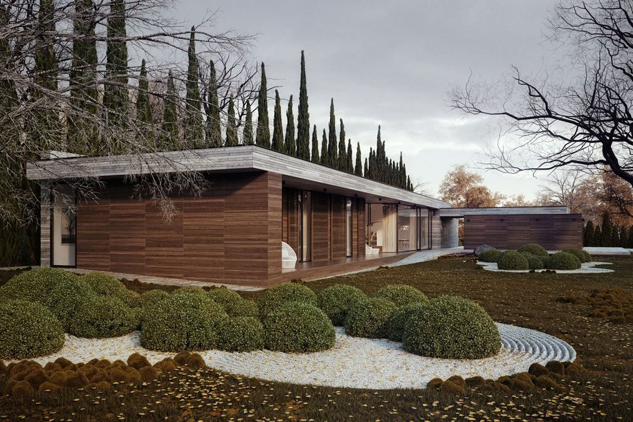 Horizontal House（私人住宅日式庭院）-5