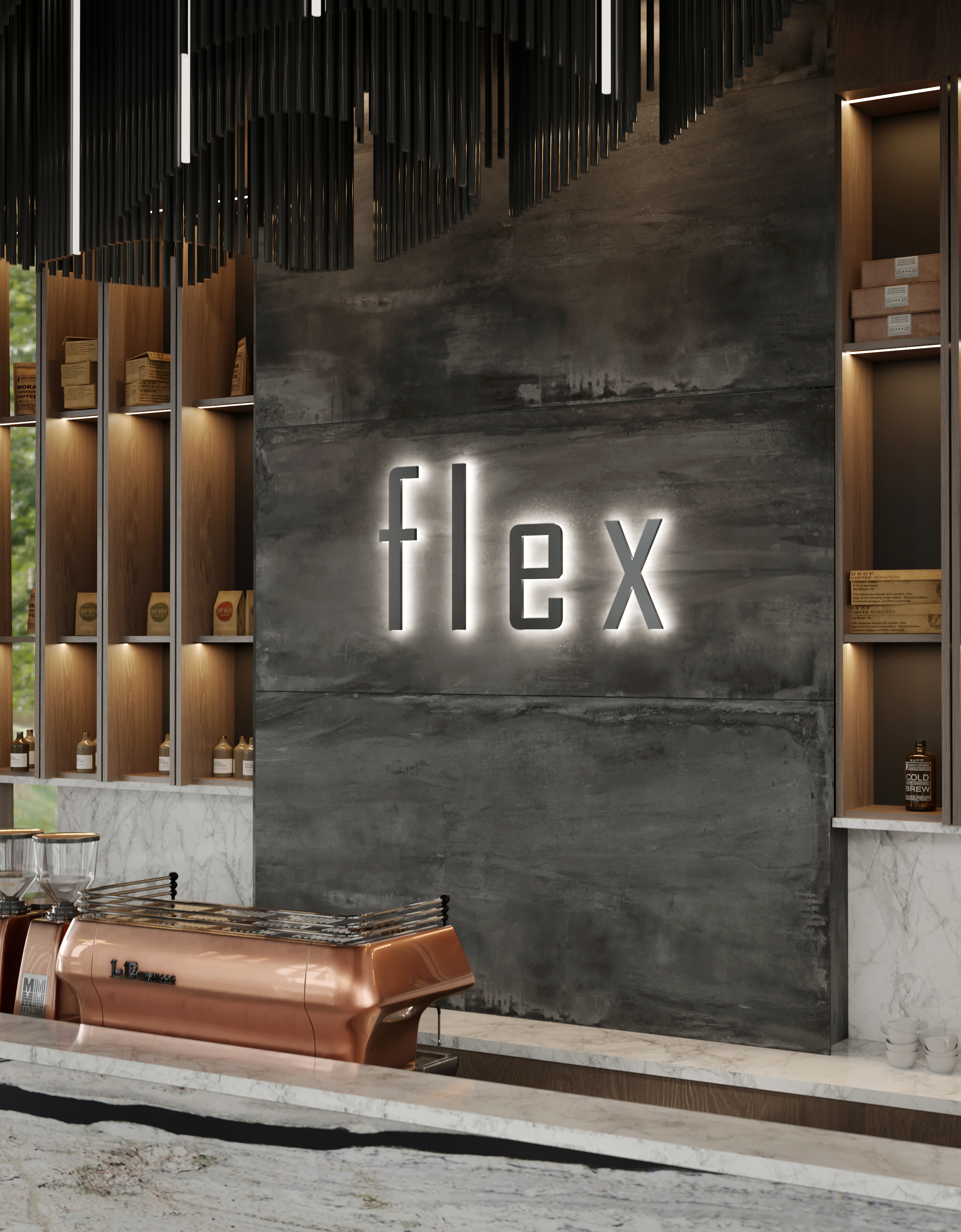 卡西姆省的灵动咖啡店（注：FLEX可根据实际情况有更合适的意译，这里灵动仅作参考，如果FLEX是特定名称，也可直接音译弗莱克斯 ，即卡西姆省的弗莱克斯咖啡店） 丨沙特阿拉伯-11