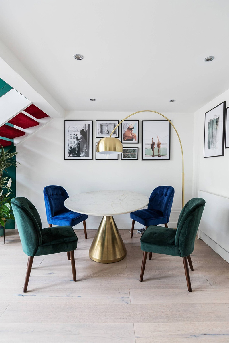 伦敦豪华乔治亚联排别墅里的艺术装饰大胆设计-13