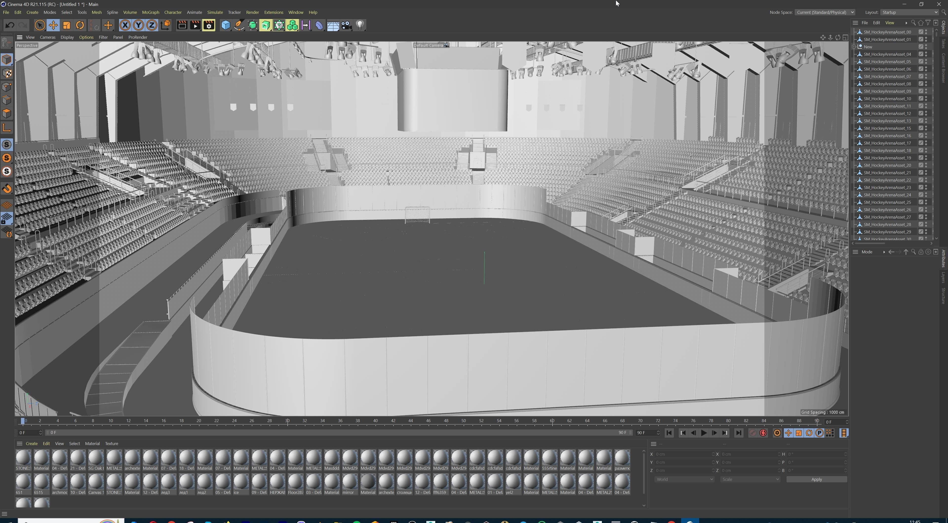 Ice Hockey Arena Stadium 3D model-3