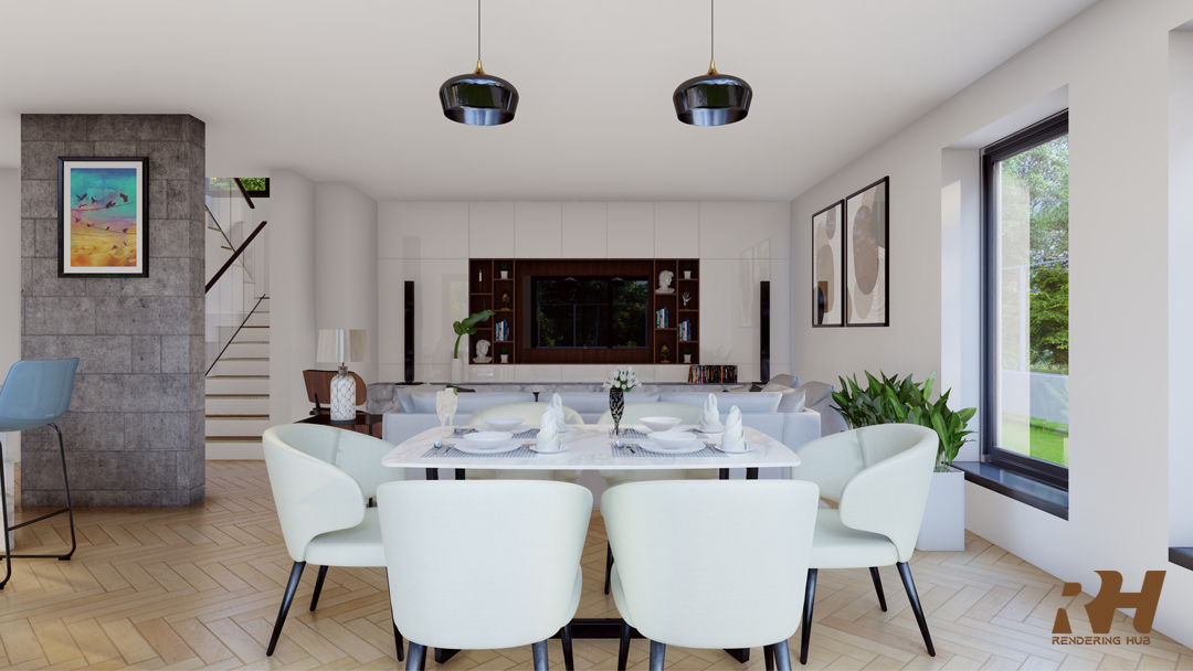 Residential House Interior Design & 3D Rendering-4