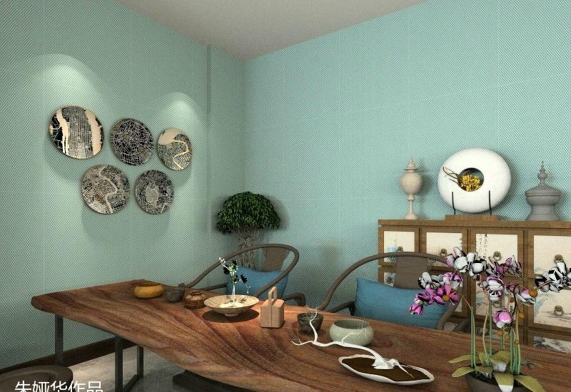 浪漫粉色餐厅，原木餐桌打造情调空间-4