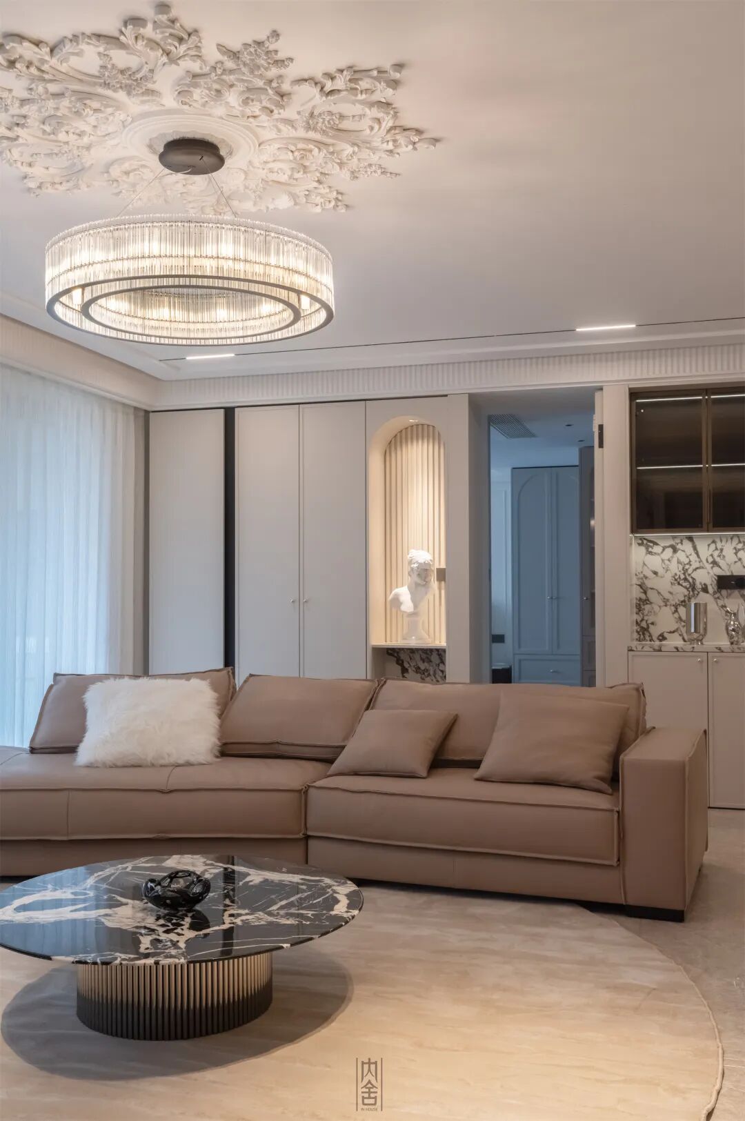 内舍软装丨179㎡法式轻奢风，精致奢华与梦幻浪漫的完美碰撞~-17