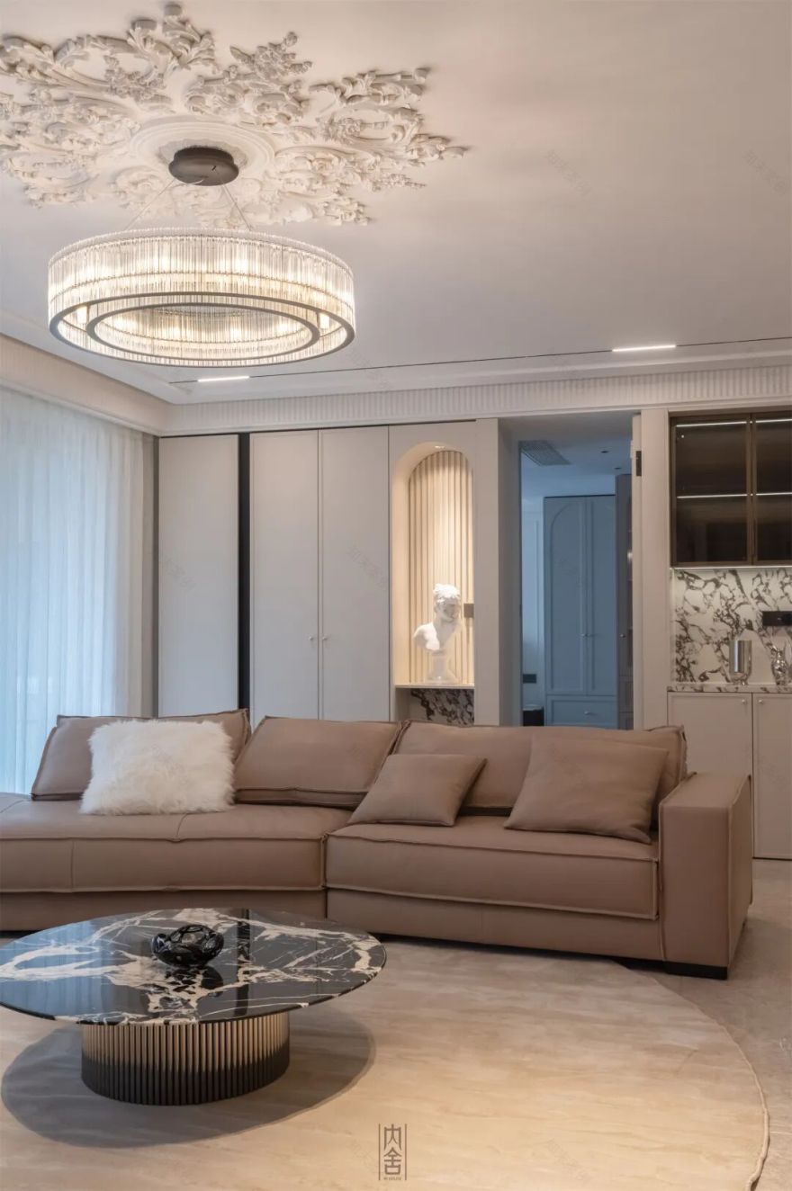 内舍软装丨179㎡法式轻奢风,精致奢华与梦幻浪漫的完美碰撞~-17