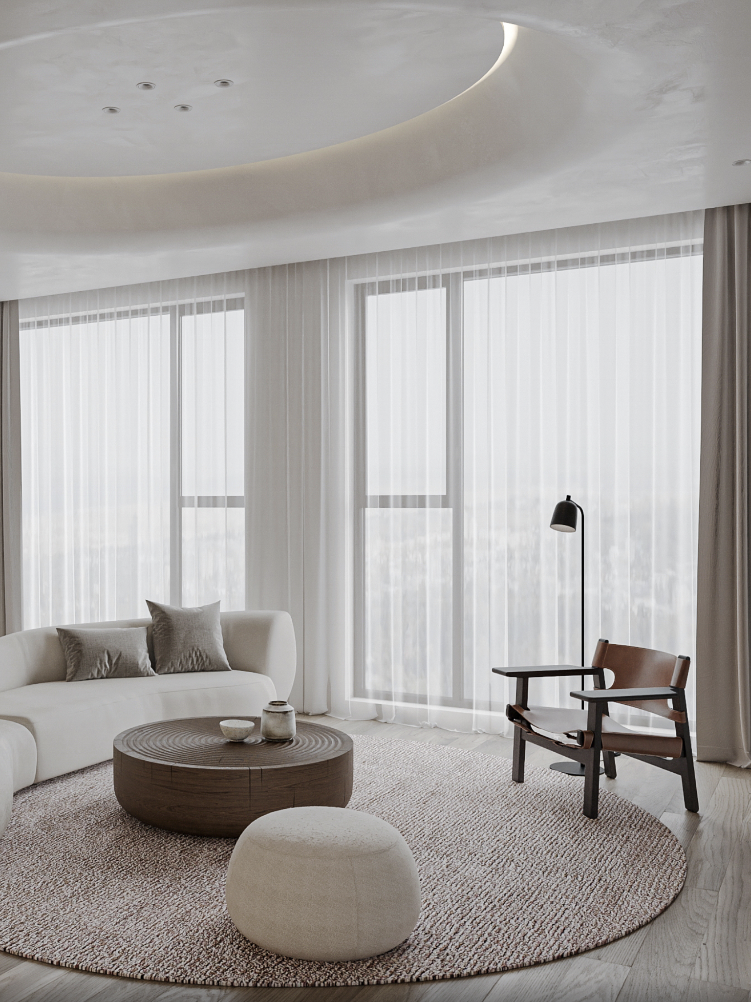 160㎡ 现代侘寂风 越住越高级的家-1