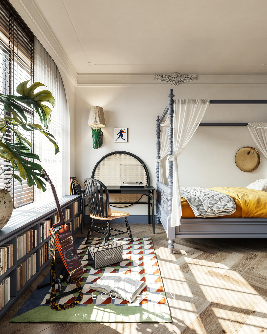 复古南洋风海边度假艺术空间设计丨中国西安丨泽一软装-74