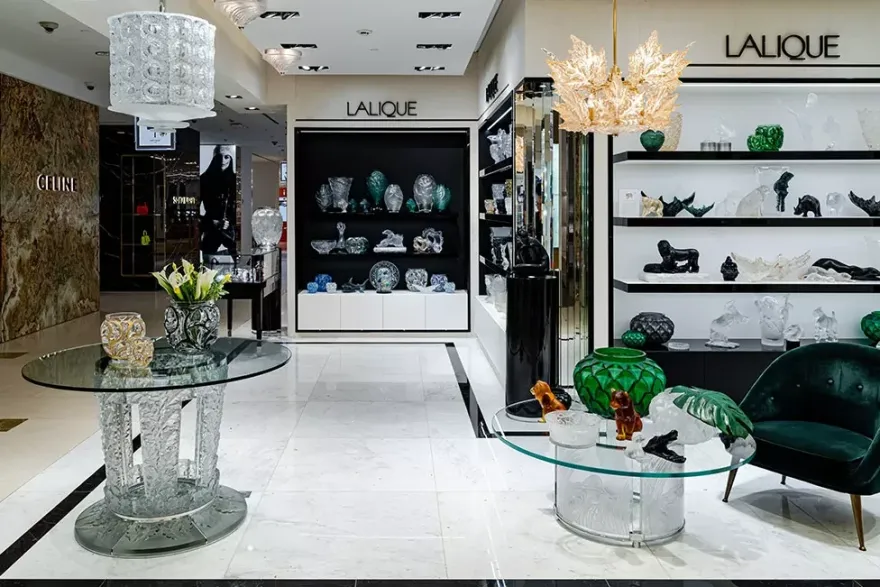 Lalique在莫斯科中央百货商场一楼的展示角设计丨俄罗斯莫斯科丨Humbert & Poyet(埃米尔·于姆贝和克里斯托夫·普瓦耶)-5