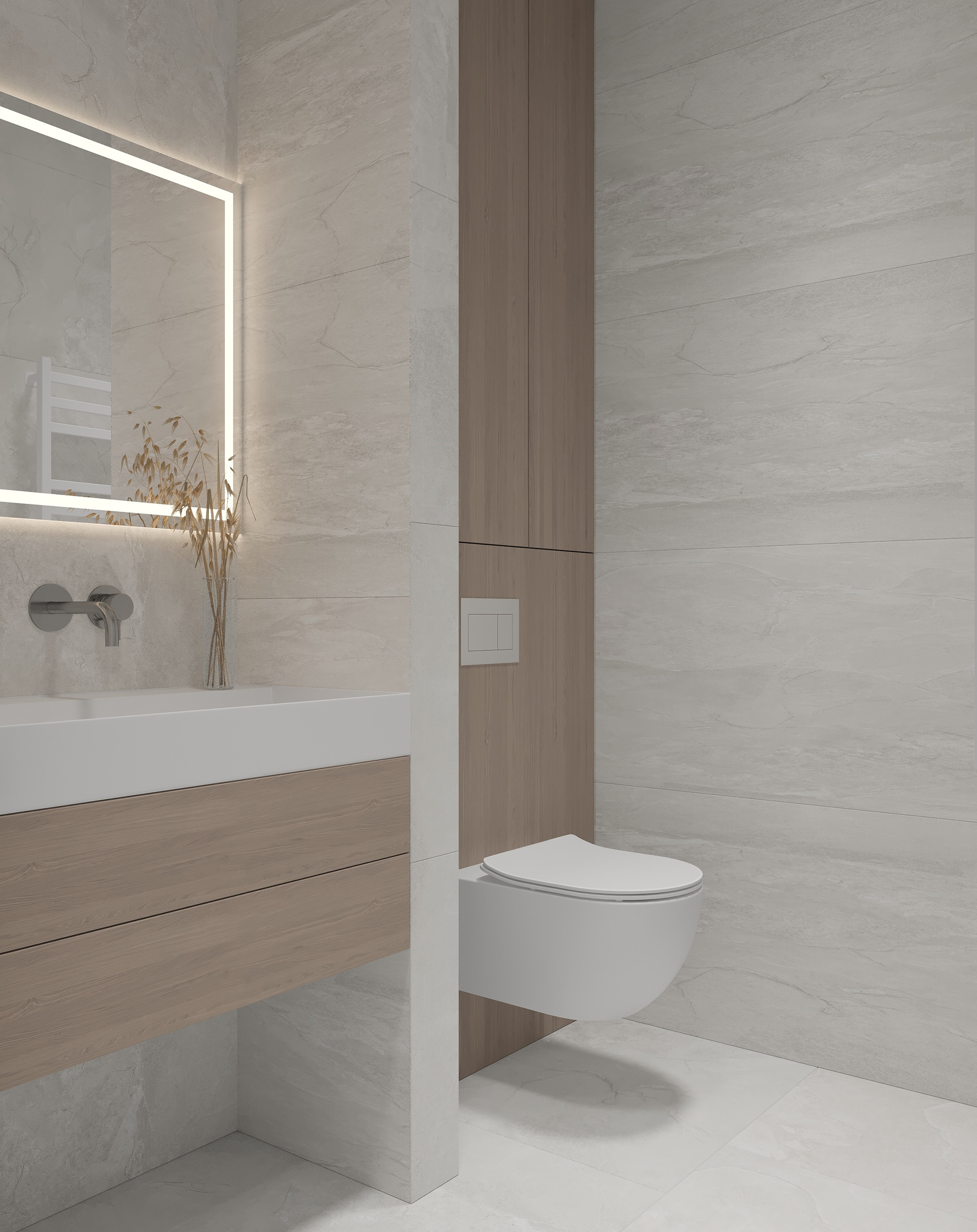 客厅厨房和浴室的可视化设计丨乌克兰丨Inesa Orlenko-15