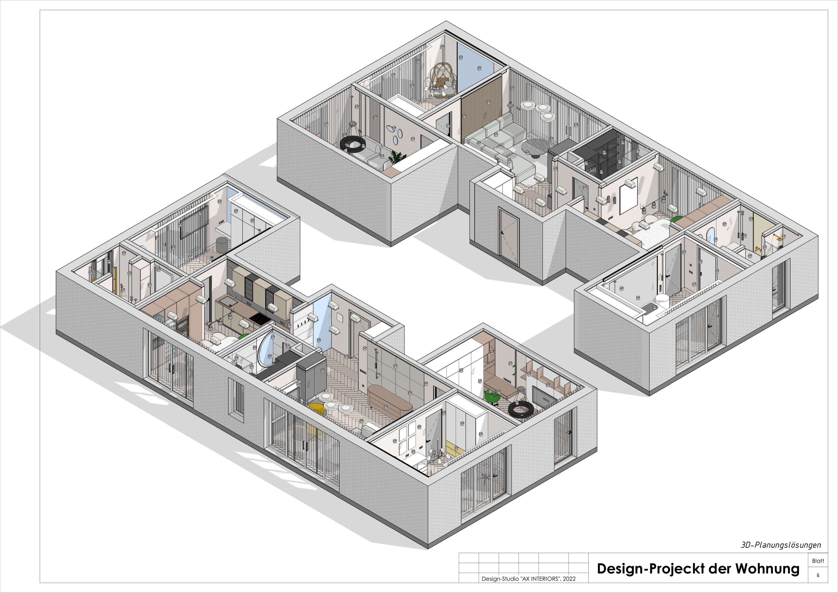 Drawings of an apartment in Germany-5