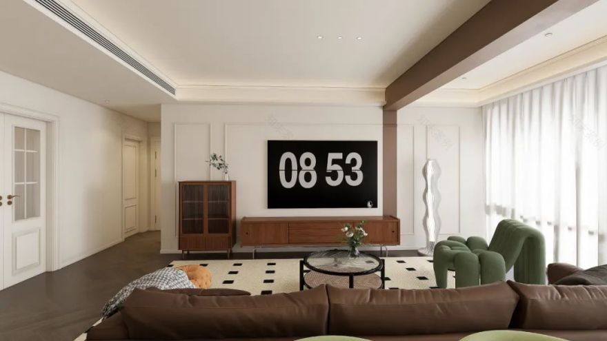 现代四房两厅设计丨壹柒设计-24