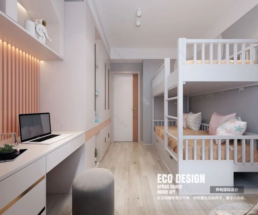 暖色调轻奢空间 | 西安亿润花园三室两厅设计案例-163