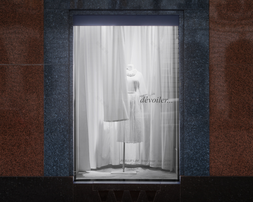巴黎 Galeries Lafayette 白色梦幻橱窗设计-19