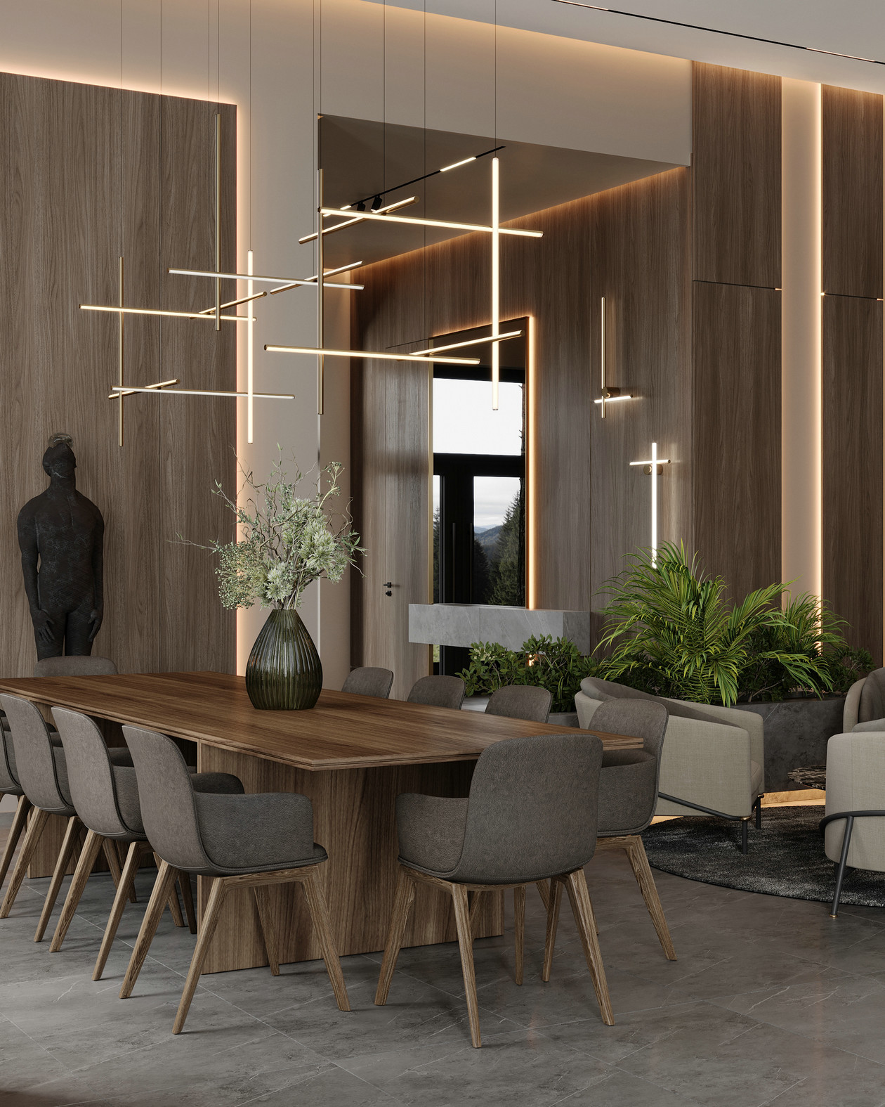 原木与灰色 打造出家居时尚美学-7