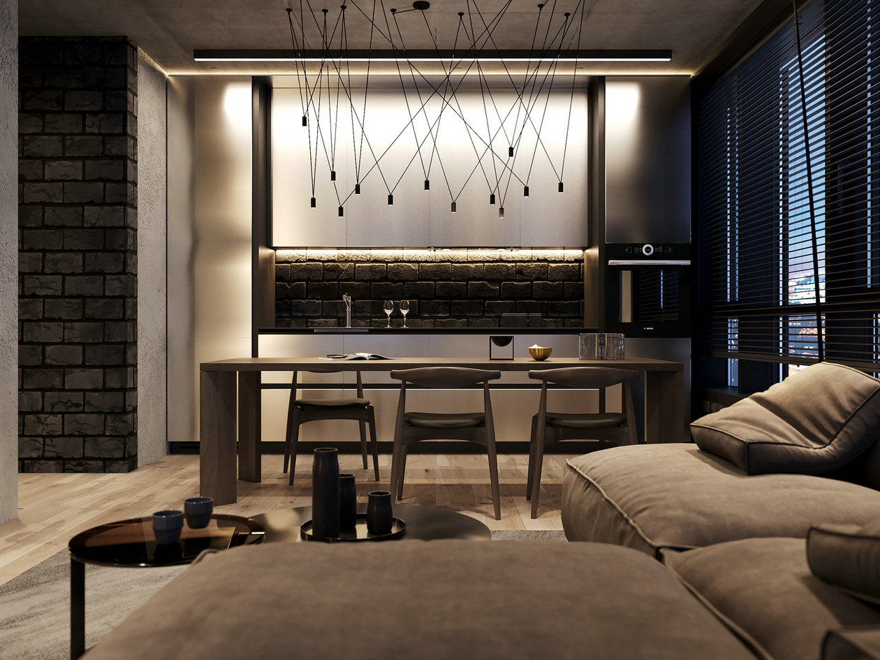 高级黑色系公寓设计-3