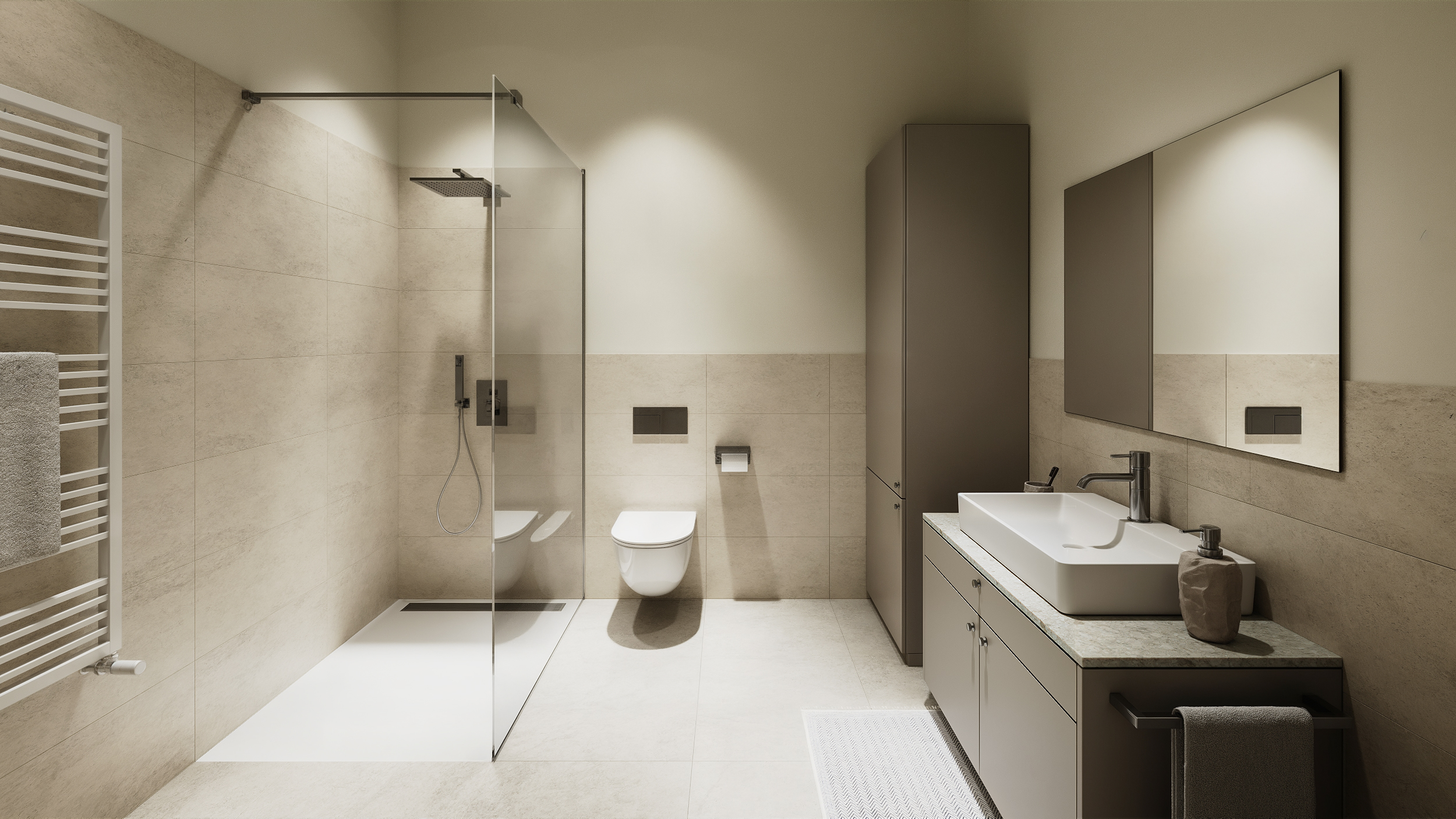 带红色厨房的公寓可视化项目丨德国柏林丨Mosolova Valeria-14