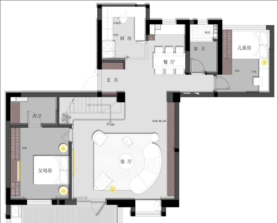 现代简约图书馆家居设计-52
