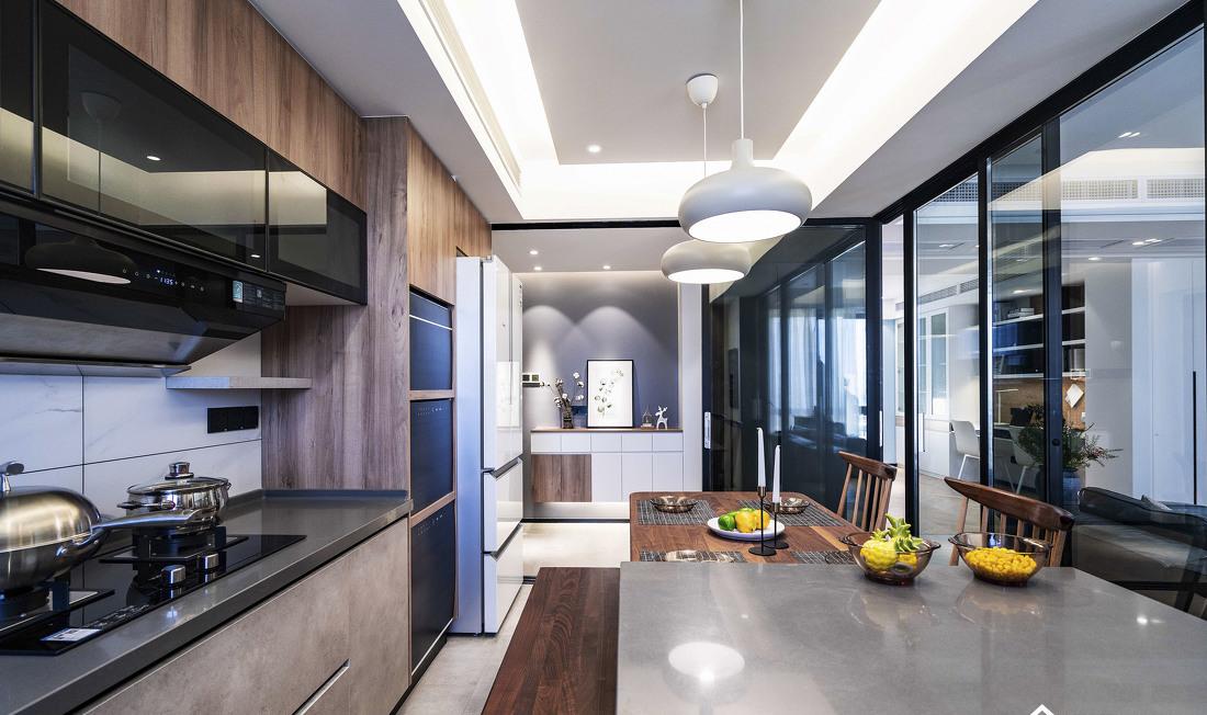 理居设计丨小户型全开放餐厨客书房,空间利用最大化-31