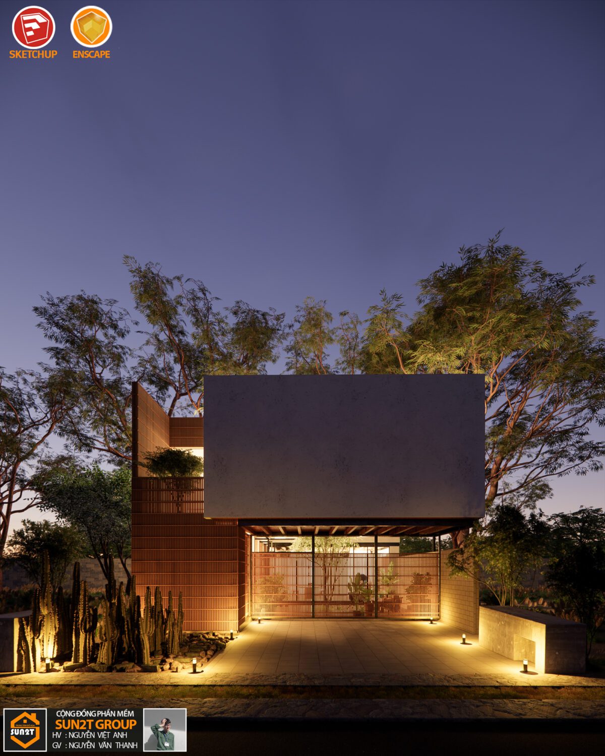 SketchUp 房屋外部模型丨Nguyen Viet Anh-2