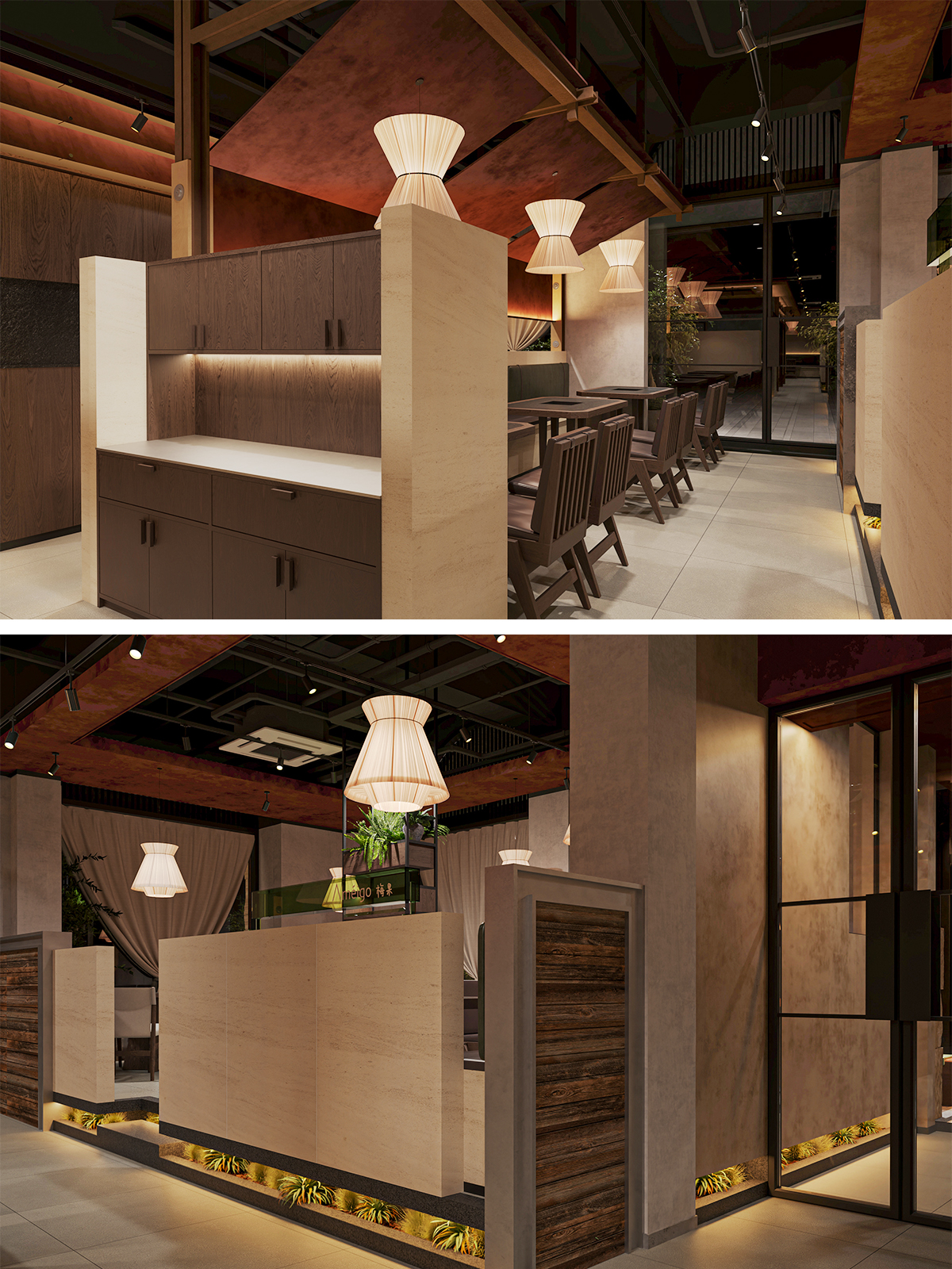 义乌天地梅果餐厅丨M餐饮空间设计-9