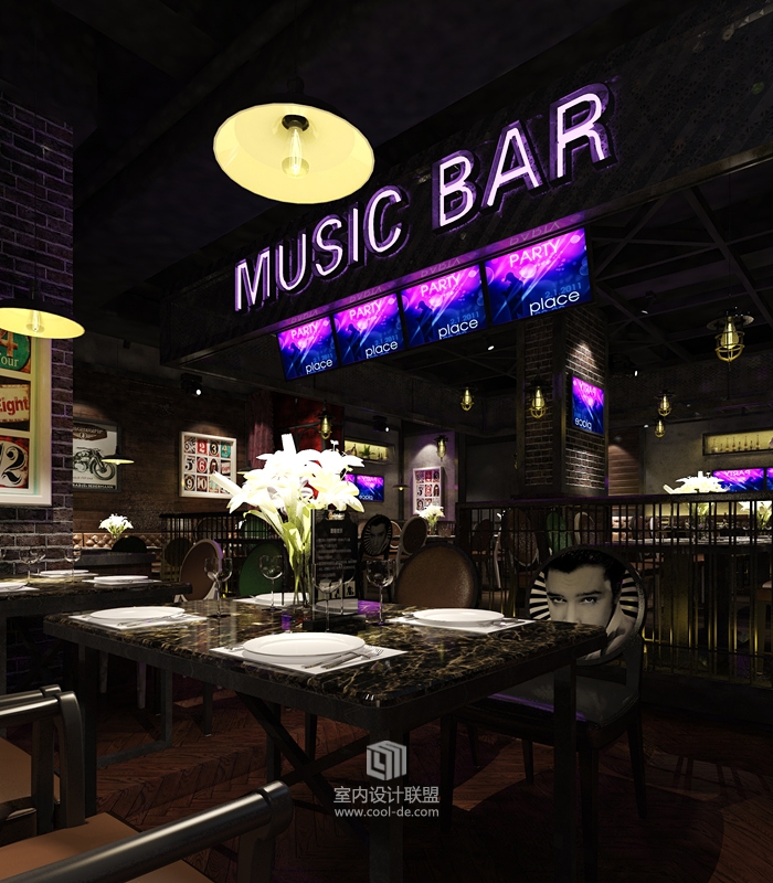 主题餐厅设计-福州揽季月光音乐餐吧主题餐厅设计-11