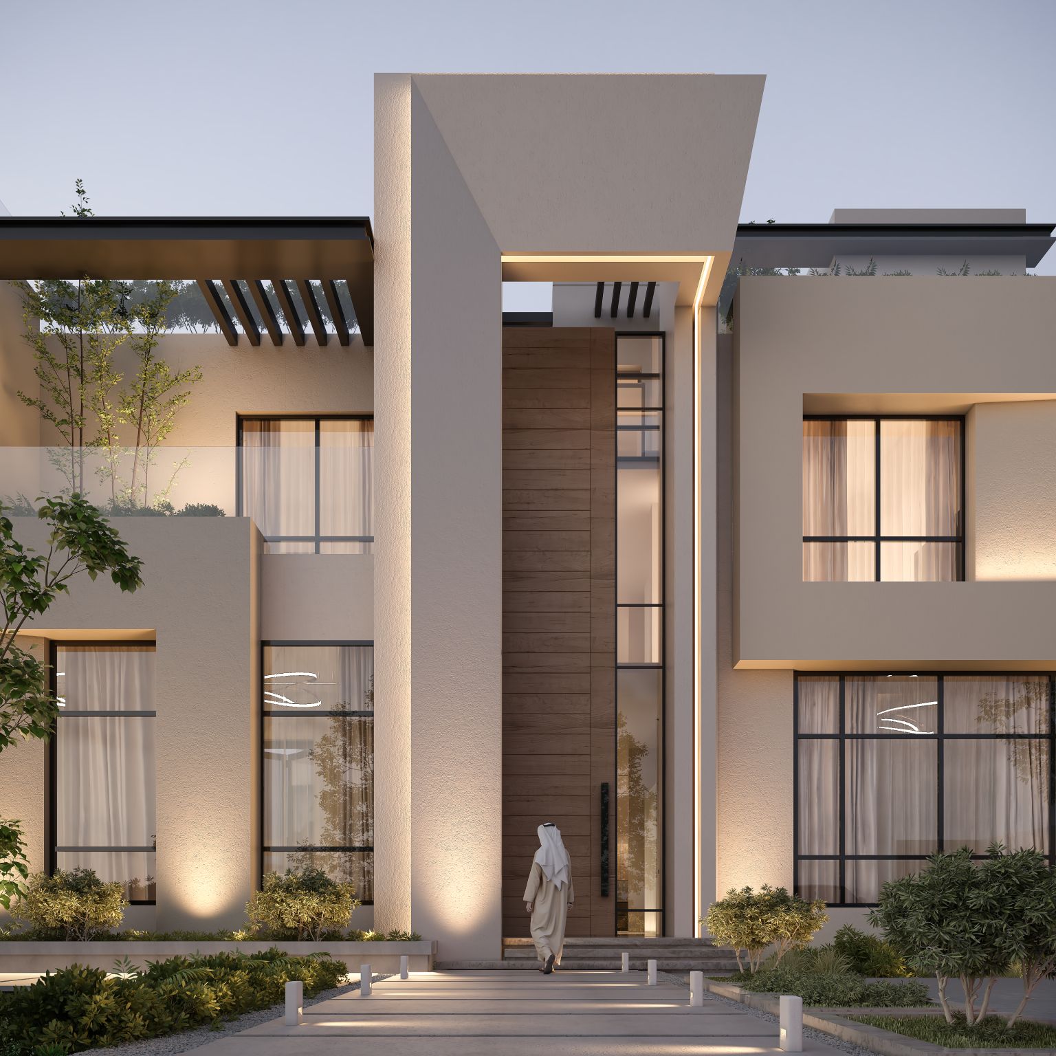 外部立面和后院设计丨沙特阿拉伯吉达-4