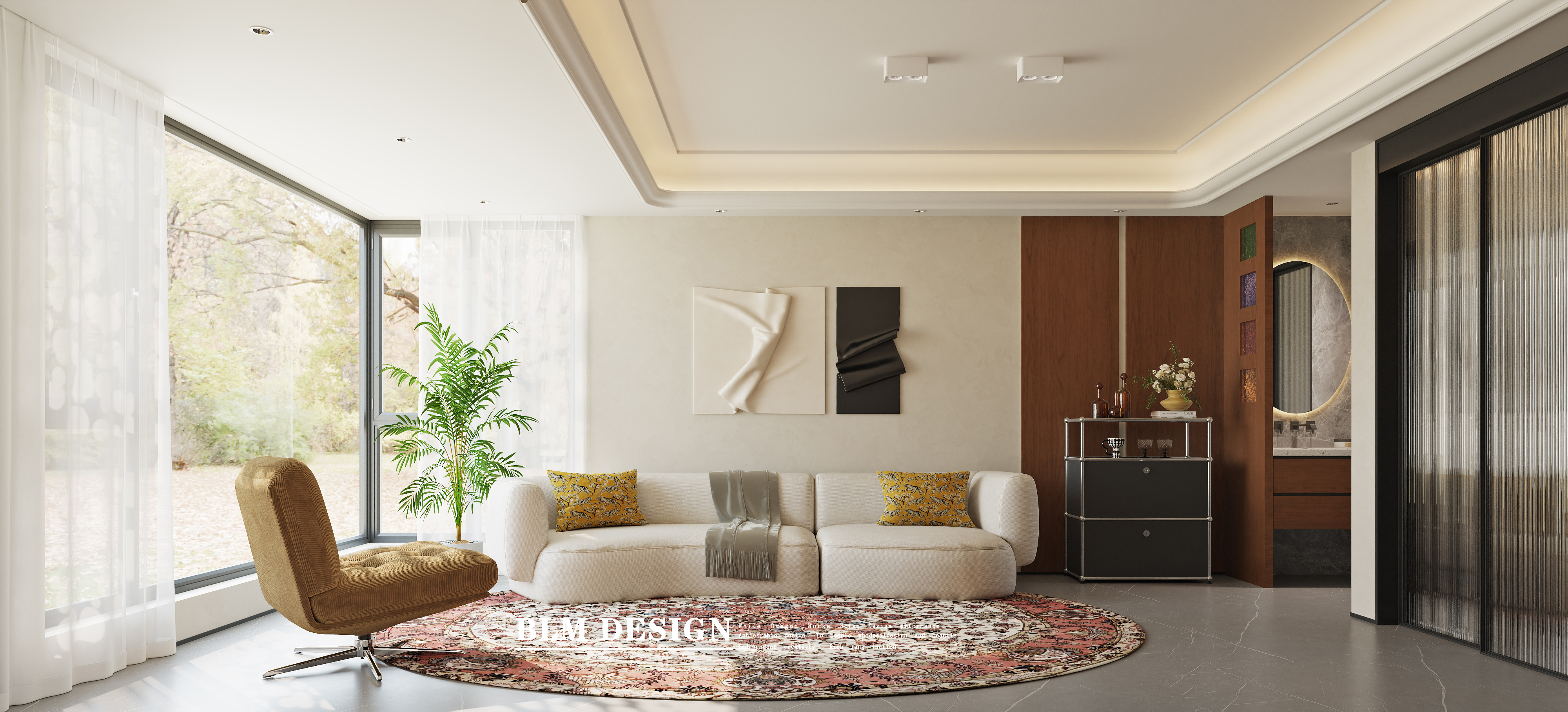 带阁楼家装效果图-0