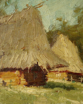Ukrainian village , plein air oil paintings