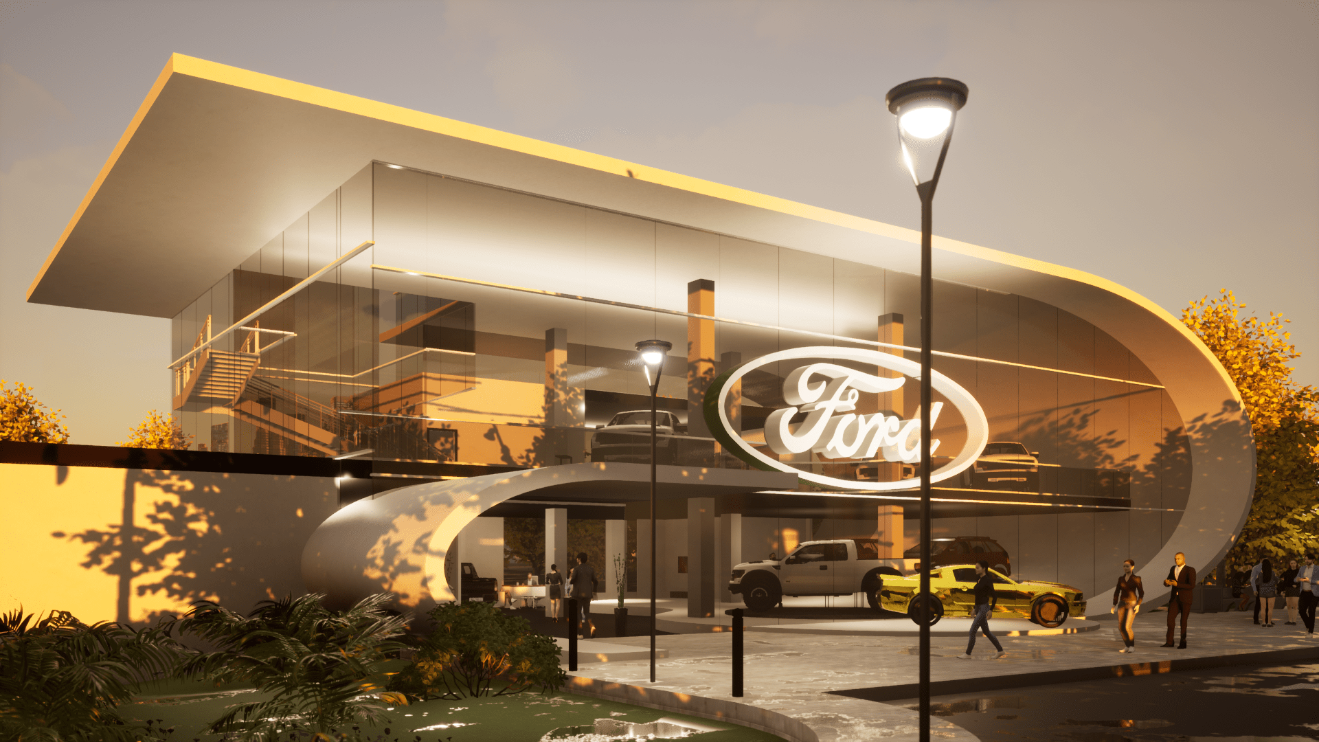 福特汽车展厅概念设计-8