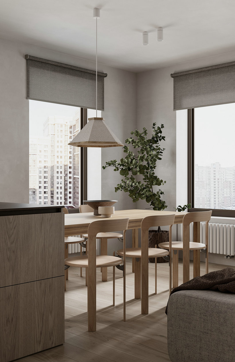 95㎡中性色系公寓设计-8