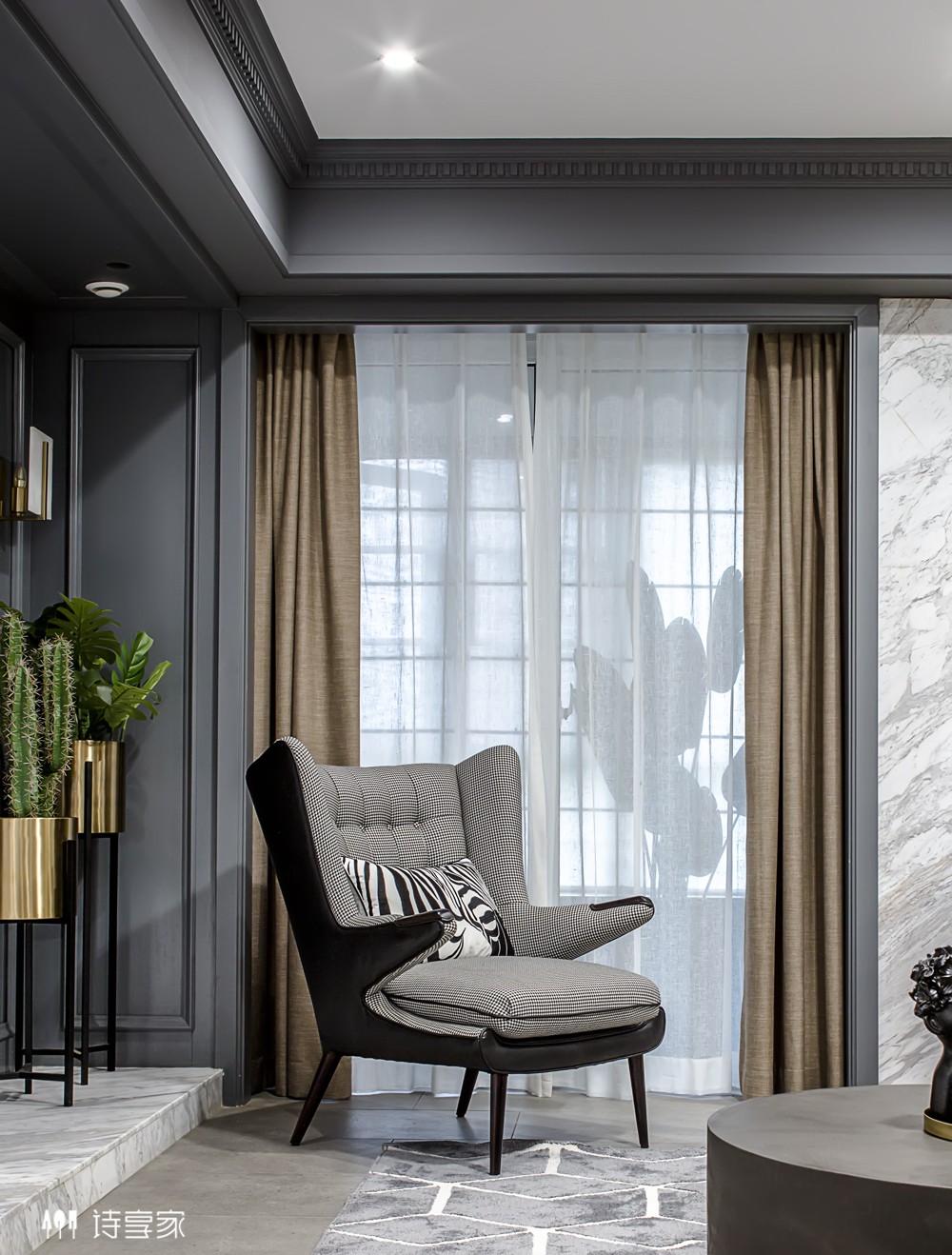 240㎡万科金域蓝湾现代摩登住宅  诗享家设计-14