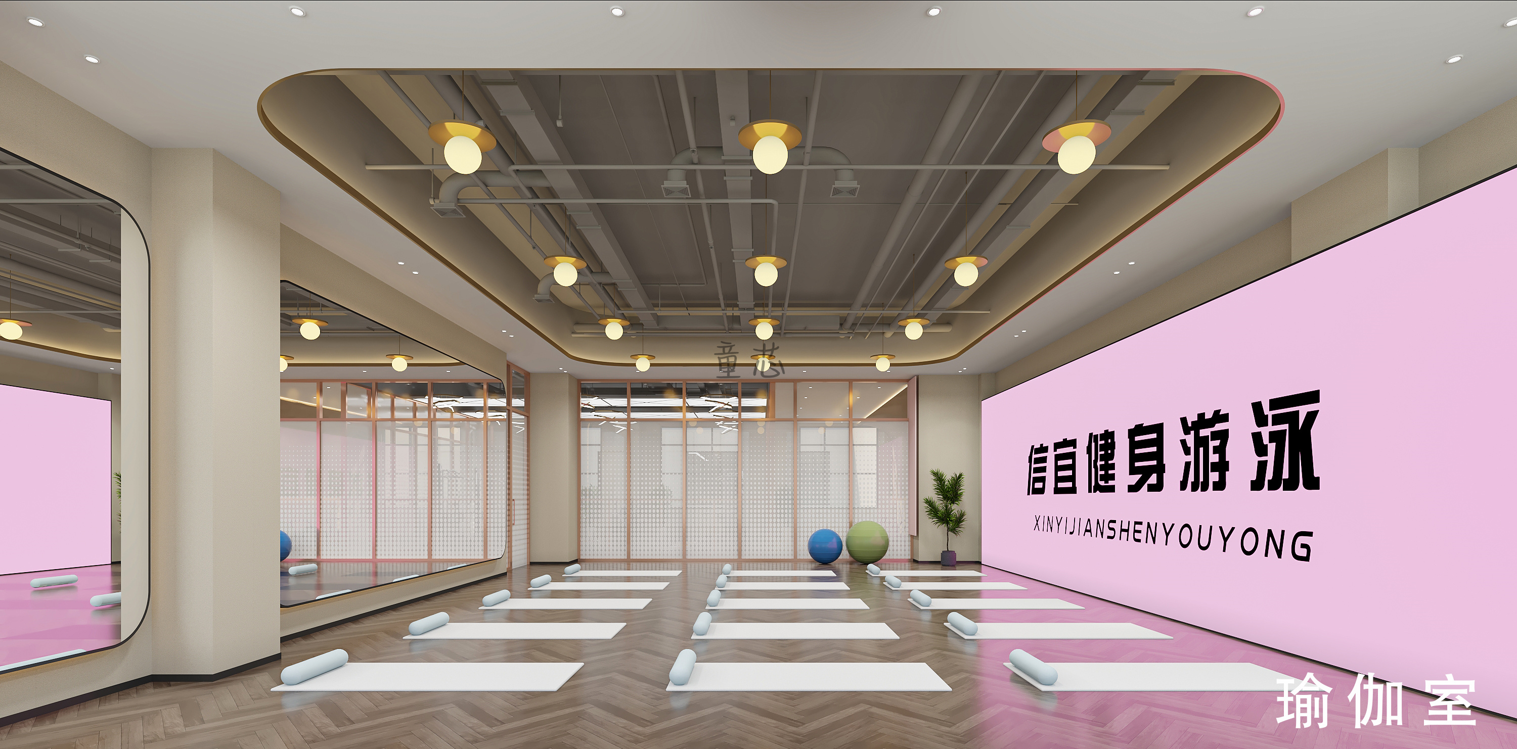 游泳池健身效果图-9