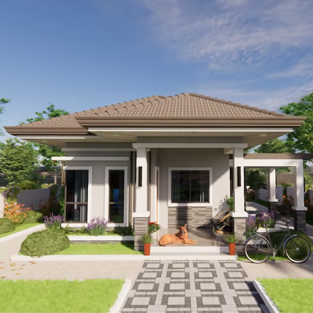 现代三居室舒适平房设计-5