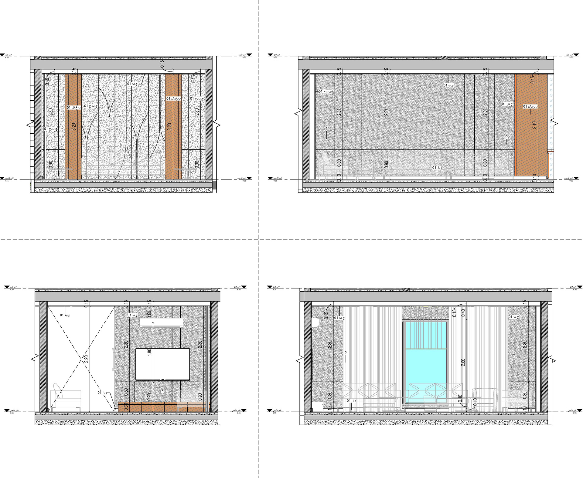 A·A 现代别墅室内设计丨沙特阿拉伯丨Bariq Consultants-14