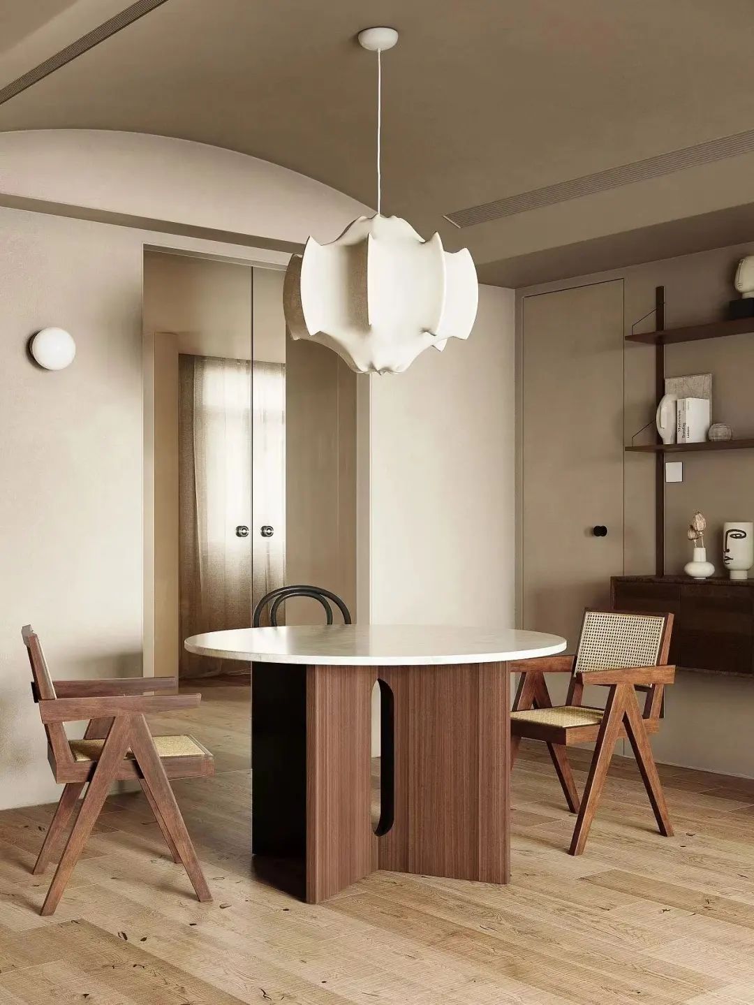 美拉德风秋日家装丨高灰别墅大宅设计-24