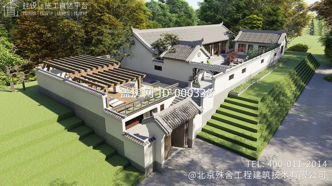 【设计师案例】土建参考造价75万，面宽26.3m×进深16.5m湖南浏阳一层中式三合院-27
