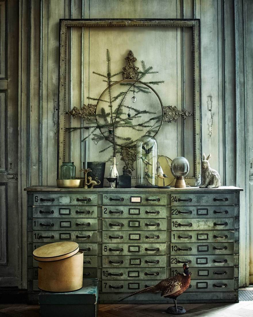 新古典蓝调圣诞宅,复古装饰主义风格-12