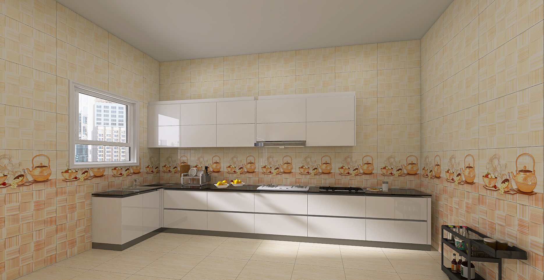 Bathroom and kitchen Interior Design With Decor Tiles-5