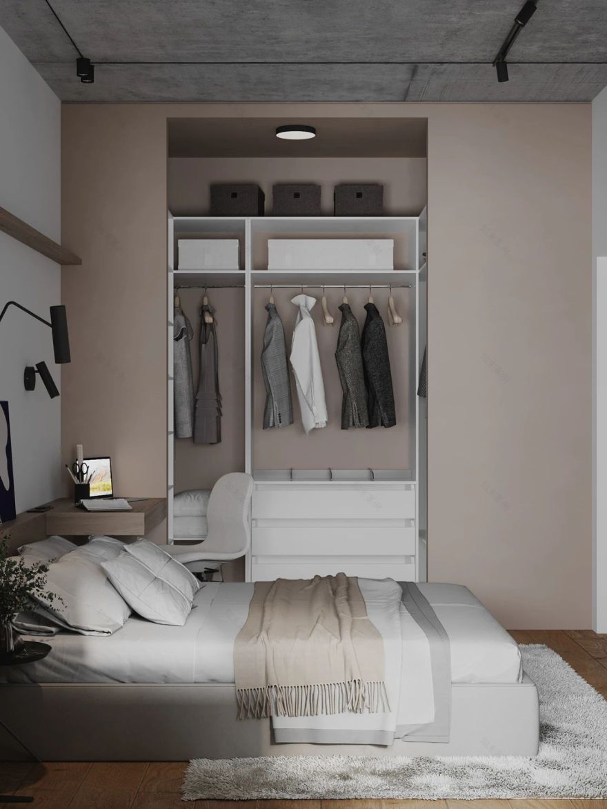 简约之美 · Екатерина Кузнецова 的一居室公寓设计丨Simple Form Interiors-85