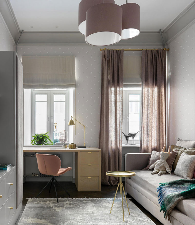 莫斯科120㎡幽雅的深色调公寓-12