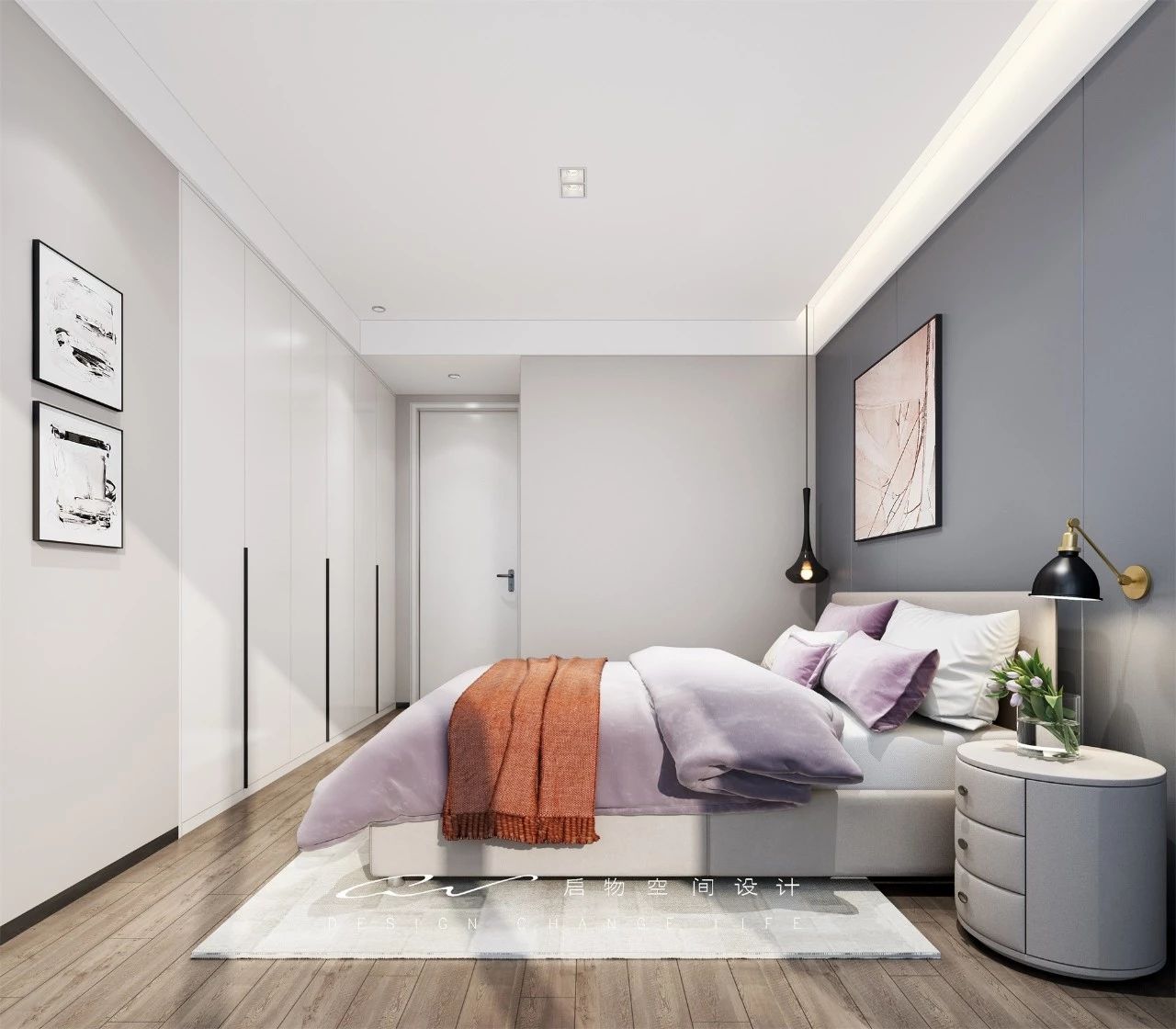 南山 110㎡简约之家,隐藏管线、吧台设计、一墙多用电视墙-51